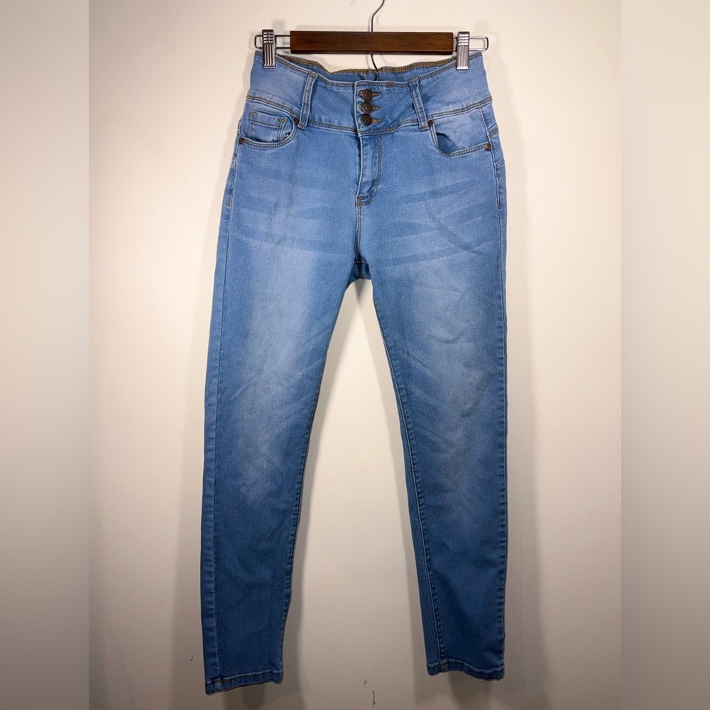 Bamboo Blue High-Waist Stretch Women’s Denim Jeans Size 7/8
